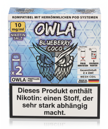 OWLA Blueberry Coco Prefilled Pod 2x2ml 10mg