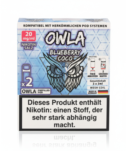 OWLA Blueberry Coco Prefilled Pod 2x2ml 20mg