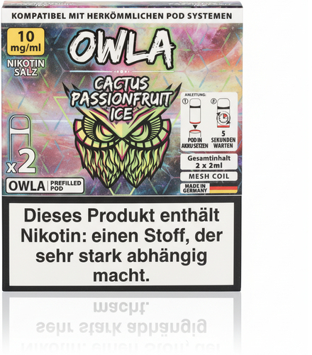 OWLA Cactus Passionfruit Ice Prefilled Pod 2x2ml 10mg
