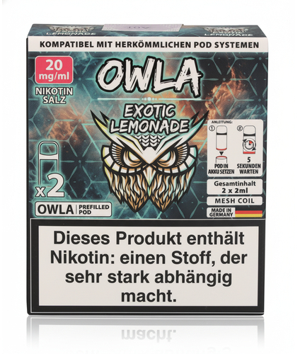 OWLA Exotic Lemonade Prefilled Pod 2x2ml 20mg