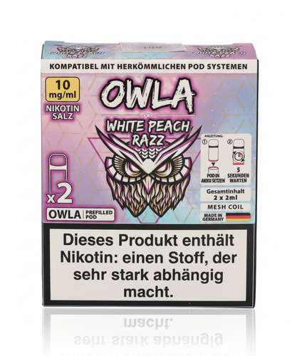 OWLA White Peach Razz Prefilled Pod 2x2ml 10mg