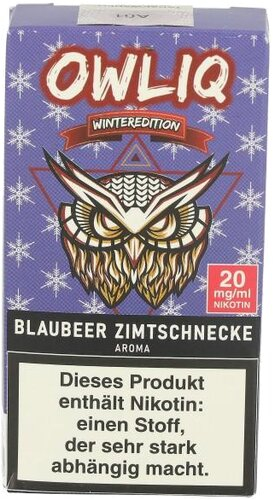 OWLIQ Nikotinsalzliquid Blaubeer Zimtschnecke 20mg/ml