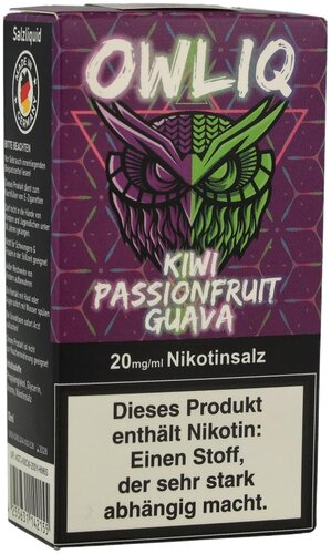 OWLIQ Nikotinsalzliquid Kiwi Passionfruit Guava 20mg/ml OWLIQ Nikotinsalzliquid Kiwi Passionfruit Guava 20mg/ml