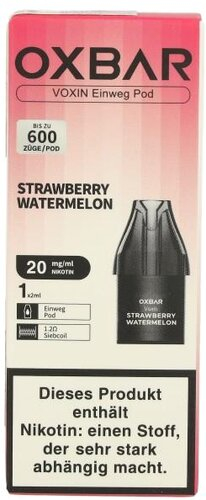 Oxbar Voxin Einweg Pod Strawberry Watermelon 1x2ml 20mg Oxbar Voxin Einweg Pod Strawberry Watermelon 1x2ml 20mg