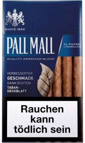 Pall Mall Filterzigarillos XL Blau mit Naturdeckblatt