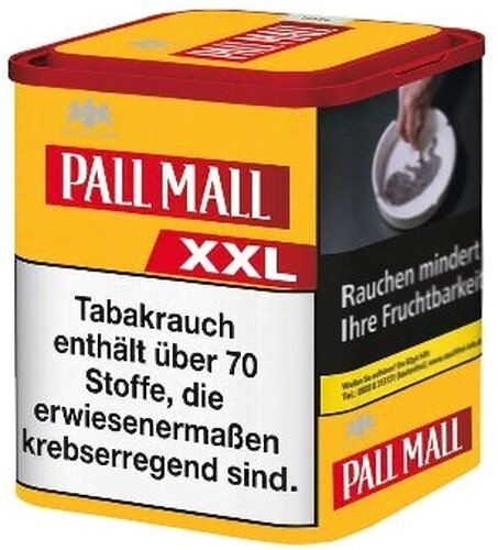 Pall Mall Volumen-Tabak Allround Rot XXL 110g Dose (ARTIKEL WIRD IN DIESER GRÖßE NICHT MEHR HERGESTELLT)