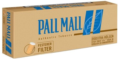 Pall Mall Zigarettenhülsen Authentic Blau 200 Stück Pall Mall Zigarettenhülsen Authentic Blau 200 Stück