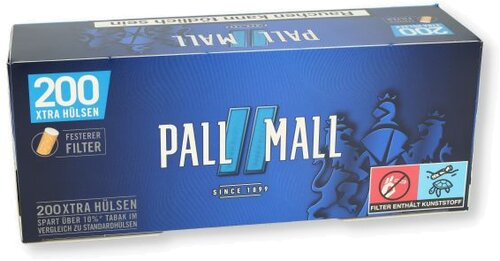 Pall Mall Zigarettenhülsen Xtra Blau 200 Stück Pall Mall Zigarettenhülsen Xtra Blau 200 Stück