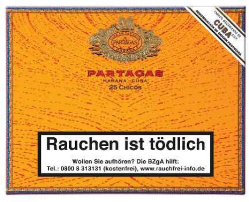 Partagas Chicos Zigarillos 25Stk. Partagas Chicos Zigarillos 25Stk.