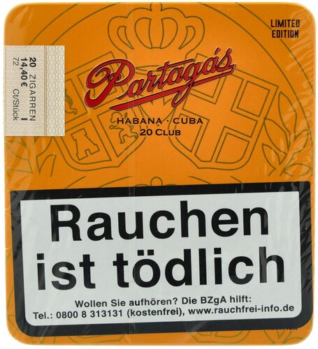 Partagas Club Zigarillos 20 Stk Partagas Club Zigarillos 20 Stk