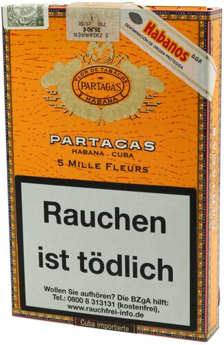 Partagas Mille Fleurs Zigarren 5 Stk Partagas Mille Fleurs Zigarren 5 Stk