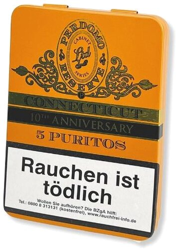 Perdomo Reserve 10th Anniversary Puritos Connecticut Zigarren 5 Stk.