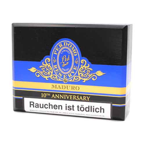 Perdomo Zigarren 10th Anniversary Reserve Maduro Robusto 25Stk. Perdomo Zigarren 10th Anniversary Reserve Maduro Robusto 25Stk.