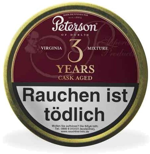 Peterson Peifentabak Cask Aged 3 Years Virginia Mixture 50g Peterson Peifentabak Cask Aged 3 Years Virginia Mixture 50g