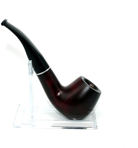 Pfeife Jean Claude, rot-marmoriert, Classic, Half-Bent