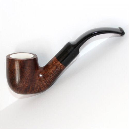 Pfeife mit Meerschaum-Einsatz braun 9