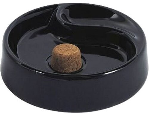 Pfeifenascher Keramik rund schwarz 1 Ablage 16cm Pfeifenascher Keramik rund schwarz 1 Ablage 16cm