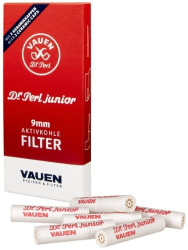 Pfeifenfilter Dr Perl junior 9 mm  Aktivkohlefilter 10 Stück Pfeifenfilter Dr Perl junior 9 mm  Aktivkohlefilter 10 Stück