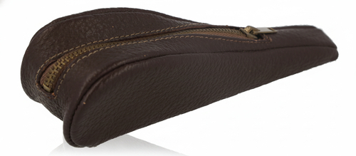Pfeifentasche 1er Leder Braun