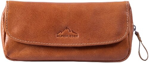 Pfeifentasche Alpenleder Michl cognac mit Tabakfach 1er Pfeifentasche Alpenleder Michl cognac mit Tabakfach 1er