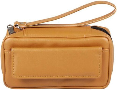 Pfeifentasche Lederoptik hellbraun 2er Pfeifentasche Lederoptik hellbraun 2er