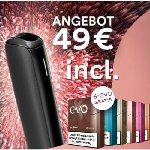 Ploom Aura Aktion - Tabakerhitzer + 6 EVO Sticks