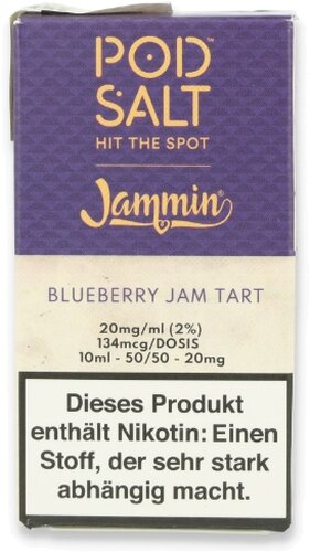 POD Salt Blueberry Jam Tart Nikotinsalz Liquid 10ml 20mg POD Salt Blueberry Jam Tart Nikotinsalz Liquid 10ml 20mg