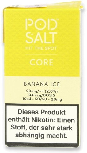 POD Salt Core Banana Ice Nikotinsalz Liquid 10ml 20mg POD Salt Core Banana Ice Nikotinsalz Liquid 10ml 20mg