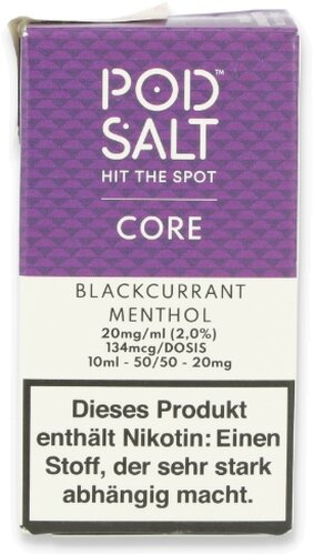 POD Salt Core Blackcurrant Menthol Nikotinsalz Liquid 10ml 20mg POD Salt Core Blackcurrant Menthol Nikotinsalz Liquid 10ml 20mg