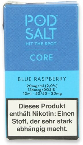 POD Salt Core Blue Raspberry Nikotinsalz Liquid 10ml 20mg POD Salt Core Blue Raspberry Nikotinsalz Liquid 10ml 20mg