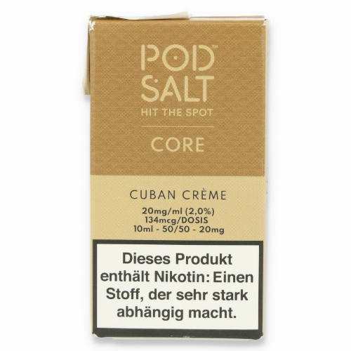 POD Salt Core CBN (Cuban) Creme Nikotinsalz Liquid 10ml 20mg POD Salt Core CBN (Cuban) Creme Nikotinsalz Liquid 10ml 20mg
