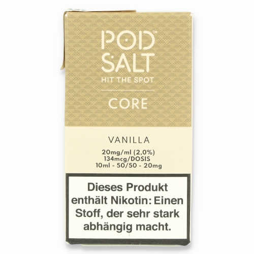 POD Salt Core Vanille Nikotinsalz Liquid 10ml 20mg POD Salt Core Vanille Nikotinsalz Liquid 10ml 20mg