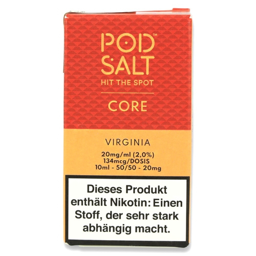 POD Salt Core Virginia Nikotinsalz Liquid 10ml 20mg POD Salt Core Virginia Nikotinsalz Liquid 10ml 20mg