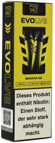 Pod Salt Evolve Banana Ice Prefilled Einweg Pod 2x2ml 20mg