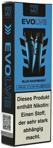 Pod Salt Evolve Blue Raspberry Prefilled Einweg Pod 2x2ml 20mg