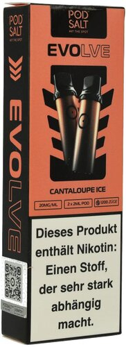 Pod Salt Evolve Cantaloupe Ice Prefilled Einweg Pod 2x2ml 20mg