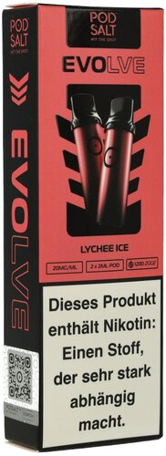 Pod Salt Evolve Lychee Ice Prefilled Einweg Pod 2x2ml 20mg