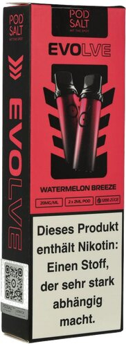 Pod Salt Evolve Watermelon Breeze Prefilled Einweg Pod 2x2ml 20mg