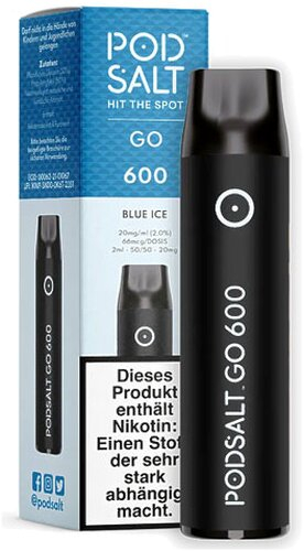Pod Salt Go 600 Einweg E-Shisha Blue-Ice-Aroma 20mg
