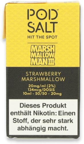 POD Salt Strawberry Marshmellow Nikotinsalz Liquid 10ml 20mg