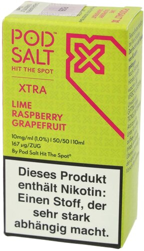 POD SALT X Lime Raspberry Grapefruit (ehem. Citrus Mix) Nikotinsalz Liquid 10mg POD SALT X Lime Raspberry Grapefruit (ehem. Citrus Mix) Nikotinsalz Liquid 10mg