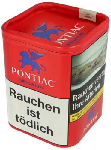 Pontiac Tabak Rot American Blend 120g Dose Feinschnitt Pontiac Tabak Rot American Blend 120g Dose Feinschnitt