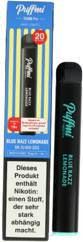 Puffmi TX600 Pro Blue Razz Lemonade Einweg E-Shisha 20mg Puffmi TX600 Pro Blue Razz Lemonade Einweg E-Shisha 20mg