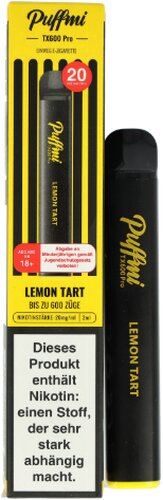Puffmi TX600 Pro Lemon Tart Einweg E-Shisha 20mg Puffmi TX600 Pro Lemon Tart Einweg E-Shisha 20mg