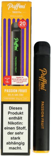 Puffmi TX600 Pro Passion Fruit Einweg E-Shisha 20mg Puffmi TX600 Pro Passion Fruit Einweg E-Shisha 20mg
