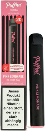 Puffmi TX600 Pro Pink Lemonade Einweg E-Shisha 20mg