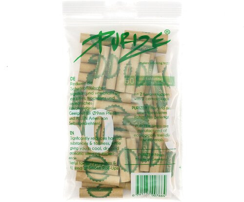 Purize Aktivkohle Organic Regular Size 9 mm Zigarettenfilter 50 Stück Purize Aktivkohle Organic Regular Size 9 mm Zigarettenfilter 50 Stück
