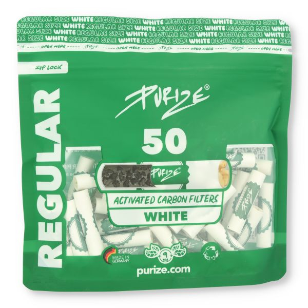 Purize Aktivkohle Regular Size 9 mm Zigarettenfilter 50 Stück Purize Aktivkohle Regular Size 9 mm Zigarettenfilter 50 Stück
