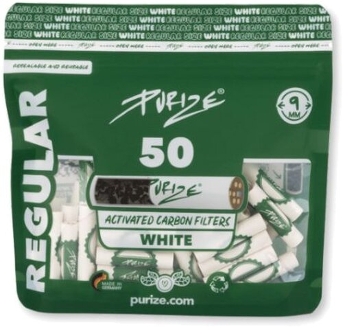 Purize Aktivkohle Regular Size 9 mm Zigarettenfilter 50 Stück