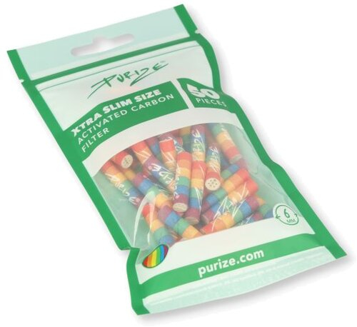 Purize Aktivkohlefilter Rainbow Xtra Slim 50 Stk.